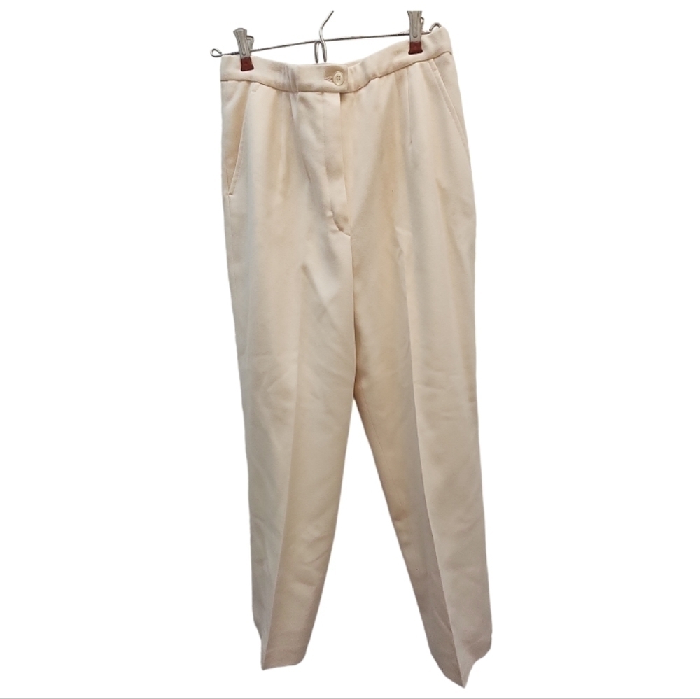 Pendleton Cream Wool Trousers Tapered